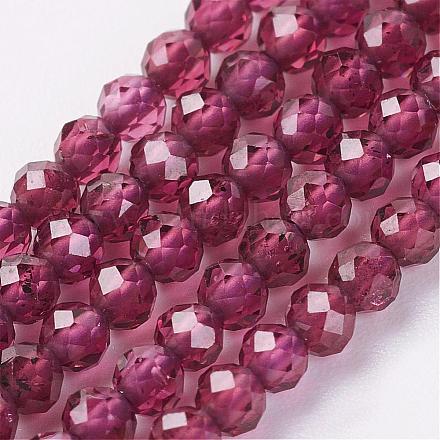 Natural Grade AA Garnet Bead Strand G-G680-04-1