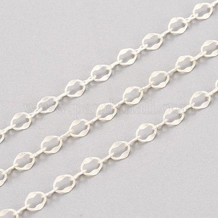 Brass Dapped Cable Chains KK-I647-04MS-1