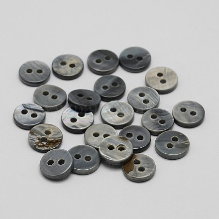 2-Hole Shell Flat Round Buttons&nbsp;BUTT-P012-10-A-1
