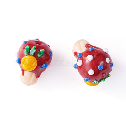 2Pcs Handmade Lampwork Bumpy Beads&nbsp;LAMP-TA0002-51B-1