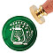 Brass Wax Seal Stamp with Handle, for DIY Scrapbooking, Flower Pattern, 3.5x1.18 inch(8.9x3cm)