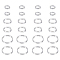 24Pcs 3 Styles 925 Sterling Silver Split Rings, Double Loop Ring, Silver, 4~8x1.3~2mm(22 Gauge~12 Gauge), Inner Diameter: 2.7~7mm, 8pcs/style