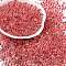Transparent Inside Colours Glass Seed Beads, Round Hole, Round, Light Coral, 4x3mm, Hole: 1.4mm, about 6428pcs/pound