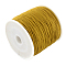 Braided Nylon Thread, Chinese Knotting Cord for Beading Jewelry Making Macrame Craft, Goldenrod, 0.8mm, about 100yards/roll