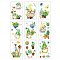 PVC Window Sticker, for Window or Stairway Home Decoration, Rectangle, Gnome Pattern, 300x195mm