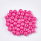Opaque Plastic Beads, Round, Camellia, 6x5.5mm, Hole: 1.8mm, about 4790pcs/500g