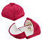 Velvet Finger Ring Package Boxes, Rectangle, Dark Red, 7x6.5x6cm