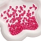 20Pcs Acrylic Tube Bails, Cerise, 9x4mm, Hole: 2mm