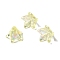 Transparent Acrylic Bead Caps, Lily Flower, Champagne Yellow, 16x12mm, Hole: 1.2mm, 825pcs/500g