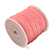 Braided Nylon Thread, Chinese Knotting Cord for Beading Jewelry Making Macrame Craft, Light Coral, 0.8mm, about 100yards/roll