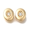 Brass Micro Pave Cubic Zirconia, Star, Oval, Heart, Hexagon, Beads, Nickel Free, Golden, 6x8x3.5mm, Hole: 1mm