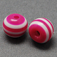 Round Striped Resin Beads&nbsp;RESI-R158-8mm-08-1