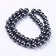 Non-Magnetic Synthetic Hematite Beads Strands&nbsp;X-G-H1623-8mm-2-2