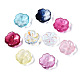 透明ガラスビーズ  花  ミックスカラー  15x15x6mm  穴：1.2mm&nbsp;GLAA-Q089-003-2