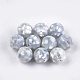 樹脂ビーズ  シェルと  ラウンド  グレー  10~10.5mm  穴：1mm&nbsp;SSHEL-T007-10mm-04-1