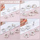 180Pcs 6 Styles 2-Hole CCB Plastic Beads Frame&nbsp;CCB-SP0001-10P-6