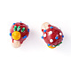 2Pcs Handmade Lampwork Bumpy Beads&nbsp;LAMP-TA0002-51B-1