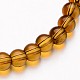 ガラスラウンドビーズ連売り  ダークチソウ  8mm  穴：1mm  約40個/連  11インチ&nbsp;GLAA-I028-8mm-11-1