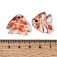 手作りランプワークビーズ  魚  ファイヤーブリック  22.5~23x20~21.5x7.5~8.5mm  穴：1.6mm&nbsp;LAMP-H073-01G-4