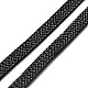韓国のワックスポリエステルコード  ブラック  4x0.8mm  約93ヤード/ロール&nbsp;YC172-2