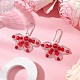 Butterfly Brass Dangle Earrings&nbsp;EJEW-MZ00265-4