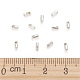 真鍮製コードエンドパーツ  銀色のメッキ  4x1.8mm  穴：0.8mm  内径：1.2mm&nbsp;EC111-1S-3
