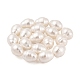 シェルパールビーズ連売り  ヘルミックス付きティアドロップ  ホワイト  22~23x17~18mm  穴：1mm  約17個/連  15.15インチ&nbsp;BSHE-L035-A02-4