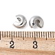 アイアン製つぶし玉カバーカシメ玉カバー  プラチナカラー  サイズ：直径約5mm  穴：1.5~1.8mm&nbsp;IFIN-H030-N-3