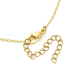 スター合金ペンダントネックレス  女性用真鍮アズキチェーンネックレス  ゴールドカラー  16.65インチ（42.3cm）&nbsp;NJEW-JN05214-02