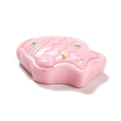 不透明樹脂デコデンカボション  ピンク  魚  14x17x5.5mm&nbsp;CRES-P032-A05