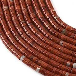天然石レッドジャスパービーズ連売り  ディスク  ヒシビーズ  6~6.5x3~3.5mm  穴：0.8~1.2mm  約115~117個/連  14.96~15.16''（38~38.5センチメートル）&nbsp;G-M420-A05-01