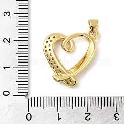 Rack Plating Brass Micro Pave Cubic Zirconia Pendants&nbsp;KK-P241-02G
