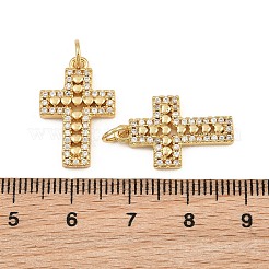 Brass Micro Pave Cubic Zirconia Pendants&nbsp;CU-CBADC6C-11G-02