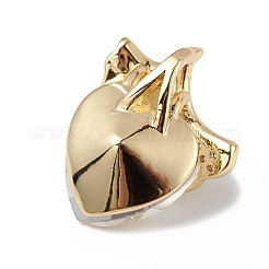 Real 18K Gold Plated Rack Plating Brass Micro Pave Clear Cubic Zirconia Pendants&nbsp;KK-C015-24G-10