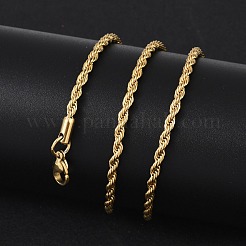 304 Stainless Steel Rope Chain Necklaces&nbsp;NJEW-F226-03G-04