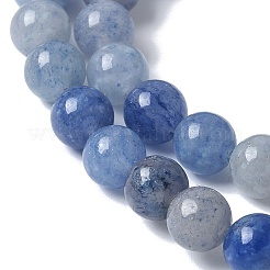 天然ブルーアベンチュリン（染色・加熱）ビーズ連売り  ラウンド  6mm  穴：0.7mm  約58個/連  15.04''（38.2センチメートル）&nbsp;G-U015-6MM-01
