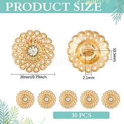 30Pcs 1-Hole Zinc Alloy Shank Buttons&nbsp;BUTT-MA0001-14