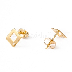 201 Stainless Steel Stud Earring Findings with Hole&nbsp;EJEW-A071-27G