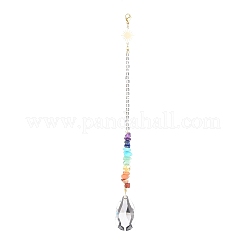 Glass Teardrop Chandelier Pendant Decorations&nbsp;HJEW-JM00856