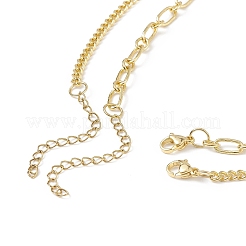 2Pcs 2 Style Clear Cubic Zirconia Horse Eye Pendant Necklace Set&nbsp;NJEW-JN04044