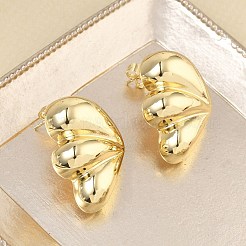 Brass Stud Earrings for Women&nbsp;KK-CBAD851-38G