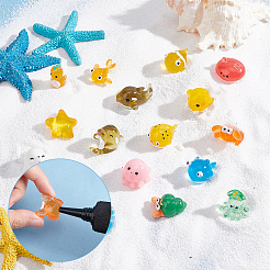 51Pcs 17 Styles Marine Animal Theme Resin Display Decorations&nbsp;CRES-GA0001-12