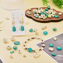 36g ミックススタイル アクリルビーズ  ゴールドライン入り  混合図形  ダークシアン  9.5~11x7~18x4~18mm  穴：1.6~3mm&nbsp;OACR-TADJ0001-21