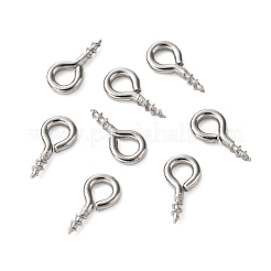 Tarnish Resistant 304 Stainless Steel Screw Eye Pin Peg Bails&nbsp;STAS-K171-52P-8x4mm