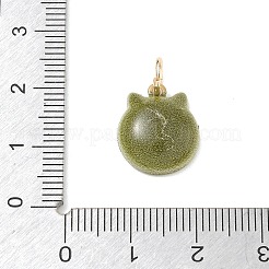 Spray Painted Brass Pendants&nbsp;KK-CBAE20A-02D-G