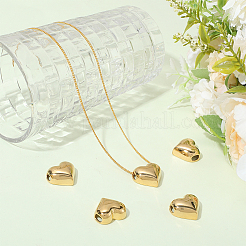 304ステンレススチールビーズ5個  PVD真空メッキ  ハート  18KGP本金メッキ  18.5x21x8mm  穴：6x3.5mm&nbsp;STAS-BBC0007-35