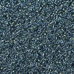 MIYUKIラウンドロカイユビーズ  日本製シードビーズ  11/0  （rr3205)マジックエメラルドマリンライニングクリスタル  2x1.3mm  穴：0.8mm  約5500個/50g&nbsp;SEED-X0054-RR3205