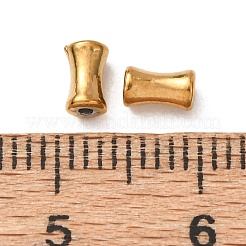 304ステンレススチールビーズ  凹型カラム  イオンプレーティング（ip）  18KGP本金メッキ  5x3mm  穴：0.8mm&nbsp;STAS-L318-11G-01