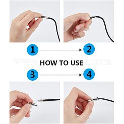 304ステンレススチール製バヨネット留め具  DIYのジュエリー作り  コラム  ステンレス鋼色  28x7x7.5mm  穴：5mm  5セット /箱&nbsp;STAS-UN0001-88D