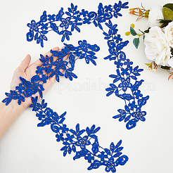 Flower Polyester Embroidery Lace Ornament Accessories&nbsp;PATC-WH0005-53B